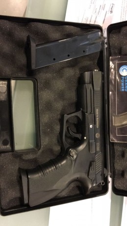 hola a todos, vendo pistola compacta calibre 9mm pb, marca grand power modelo k100.en perfecto estado 01
