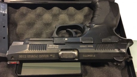 hola a todos, vendo pistola compacta calibre 9mm pb, marca grand power modelo k100.en perfecto estado 00