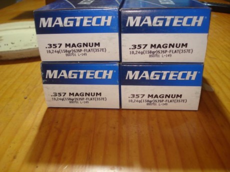 Hola,

Vendidas 200 vainas Magtech con marcaje CBC del .357 Magnum con un solo disparo efectuado, en sus 02