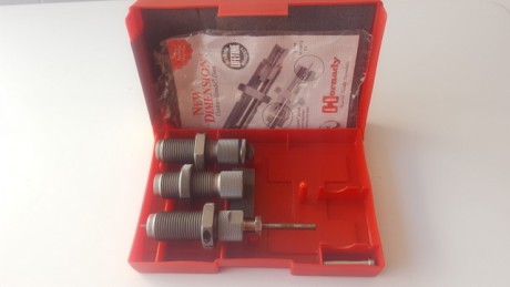   Vendo estos fantásticos die Hornady para recargar los calibres 38 WADCUTER,38SPECIAL,357MAGNUM.
Su estado 00