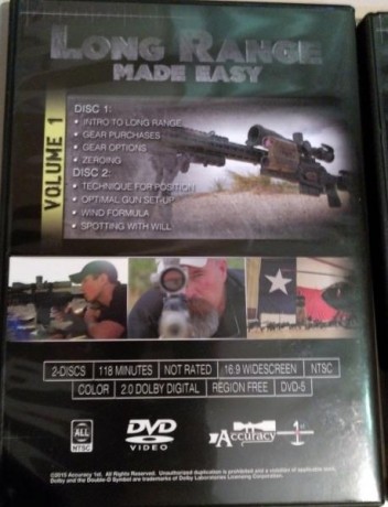 Hola

Vendo El Volumen I y Volumen II de Long Range Shooting Made Easy, que se compone de 4 DVDs en total.


 101