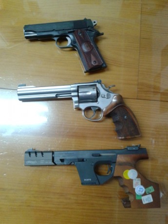 Reduzco mi plantilla... WALTHER GSP EXPERT Cal.22, S&W Target Champion 357 y Norico 45 cuatro pulgadas. 01