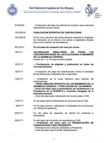El próximo 9 de enero (lunes)  tenemos las elecciones de la Federación Española.

  VOTO PRESENCIAL.- 40