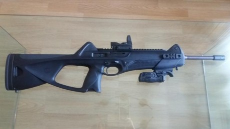 IMPECABLE estado. Empuñadura táctica,  bocacha (con certificado BOPE), 1 cargador 2 cartuchos , regalo 02