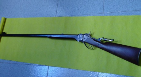 Vendo mi magnifico rifle Sharps en calibre 45-70 Gov. prácticamente nuevo
Fabricado por IAB con cañón 02