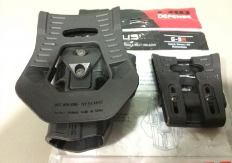 Funda nueva para Glock 9mm/40SW, nueva.

Con anclaje paleta y trabilla cinto.

Botón retención nivel II.

30€ 00