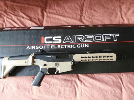 Vendo ics cxp ape con poco uso por 300€. El fusil tiene cambiado el muelle para ajustarlo a la velocidad 00