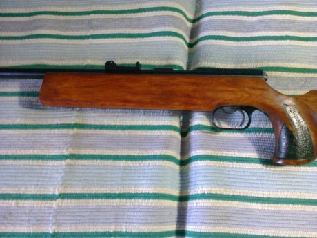 Vendo carabina calibre .22 LR ANSCHUTZ modelo 1402 con réplica de culata match Anschutz. 
Estado del cañón, 30
