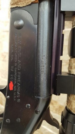 Voy a reestructurar mi armero y vendo rifle monotiro NEF 308w New England Firearms Handy Rifle en madera 31