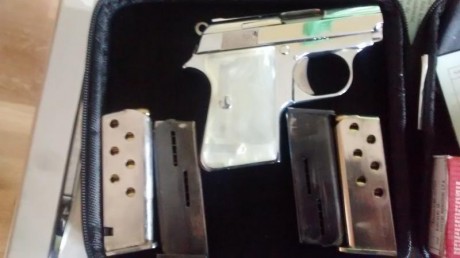 Que tal, muy a mi pesar, vendo mi Astra Cub  calibre 6,35.
Estado impoluto, va con una funda , 4 cargadores 02