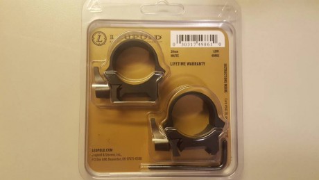 Cambio  Anillas Leupold QRW 30mm Low Quick Detach desmontables nuevas sin usar. 
Son anillas desmontables 02