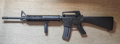 Carabina Colt-Walther AR15 calibre 22lr. Guiada con licencia E. 
El arma se encuentra en Madrid, donde 01