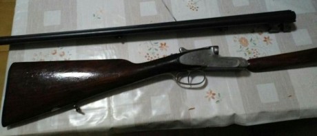 Un amigo me pide q le anuncie la venta de una paralela Víctor Sarasqueta del calibre 24; el arma se fabricó 00