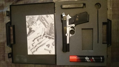 Pistola Browning Fn Practical MK III.
Guiada en F
Calibre 9mm Parabellum, está en perfecto estado, con 02
