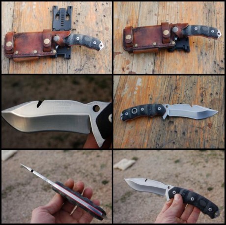 Cudeman JJ sk1 Böhler n695, modificado para quitar la dactilera del pulgar y hacer un corta-alambres (se 01
