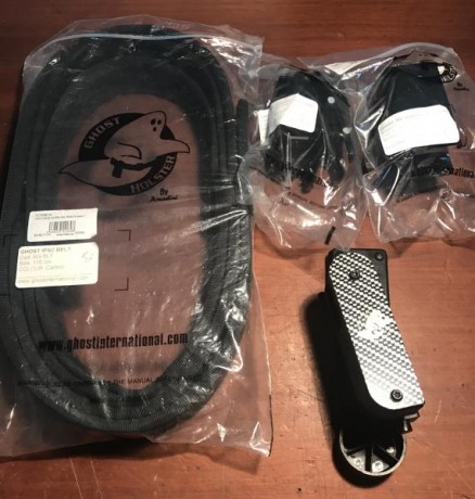 VENDIDO !!!!!!
Buenas Tardes vendo este equipo de IPSC
1 Cinto GHOST color CARBON de 110 cm 
2 Porta cargadores 02