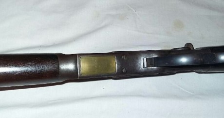 Buenas,
¿podriais ayudarme a identificar esta arma por sus marcas? Lo anuncian como un winchester 1873 22