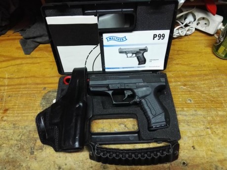  ( VENDIDA ) 
Muy buenas.
Pongo a la venta una Walter P99 del 9 mm PARABELUM guiada en F de doble accion 02