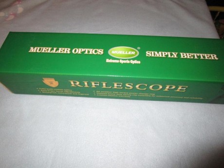 Visor MUELLER 8-32x44 TARGET americano con una calidad y unas lentes increibles con muy buena nitidez, 130