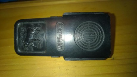    

Cargador para rifle Steyr Mannlincher del 458 Winchester Magnum (es el rotativo) se compró como repuesto 02