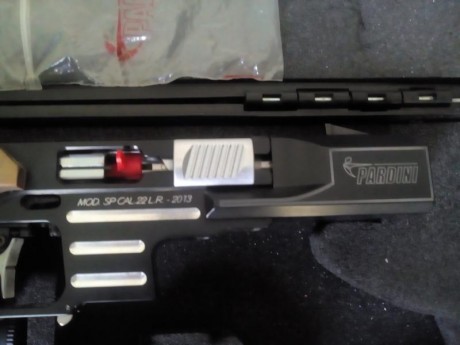 Hola compañeros, vendo pardini sp cal.22 prácticamente nueva, con 2 cargadores, su kid de limpieza y herramientas. 01