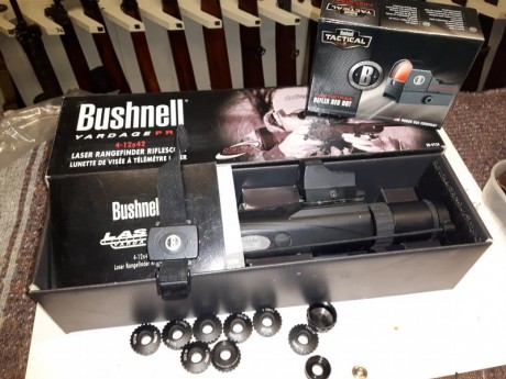 Visor de 4-12x42 mm, telémetro láser y compensador de caída, - óptica con multitratamiento completo. -100% 00