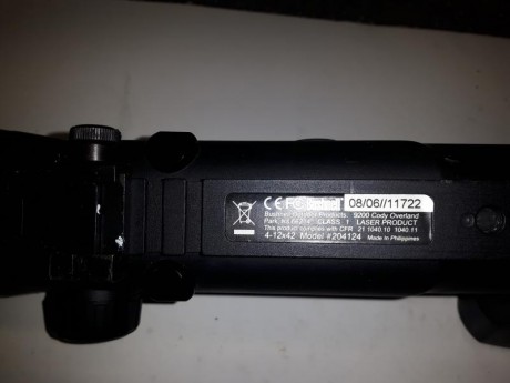 Visor de 4-12x42 mm, telémetro láser y compensador de caída, - óptica con multitratamiento completo. -100% 12