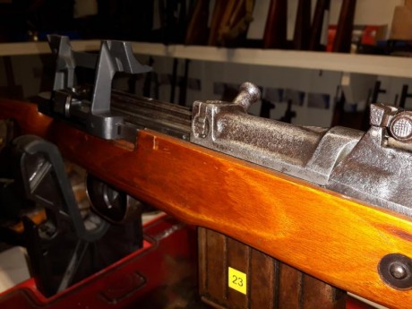 Vendo mi K43 fabricado por Berlín Luebecker código QVE en 1945. Todo original. Solo se rectifico la recamara 32