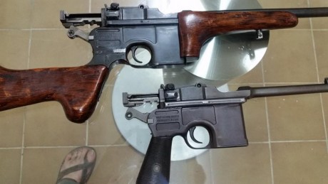 Vendo este conjunto en 7,63 x 25 máuser guiados en F y en D. Ambas en perfecto estado de tiro. Es una 82