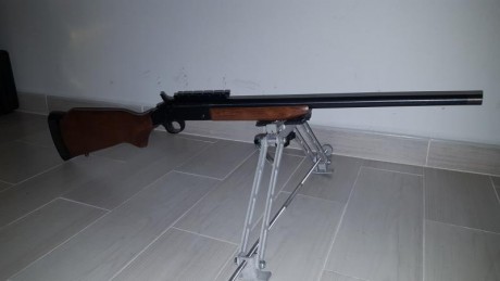 Voy a reestructurar mi armero y vendo rifle monotiro NEF 308w New England Firearms Handy Rifle en madera 141