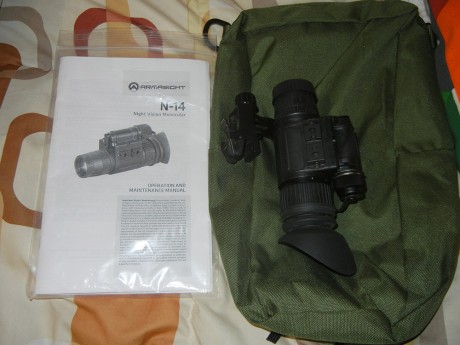 Vendo Monocular Vision Nocturna armasight-n-14-gen-2+qsi de Fosforo Blanco en vez de Verde
casi equivale 00