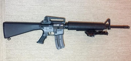 Carabina Colt-Walther AR15 calibre 22lr. Guiada con licencia E. 
El arma se encuentra en Madrid, donde 00