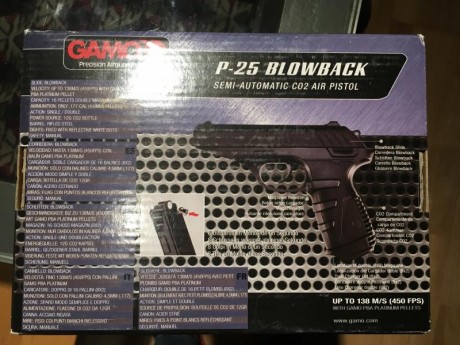 Vendo Gamo P-25 Blowback prácticamente nueva, la compre por capricho hace un año y la he usado 3 o 4 veces 02