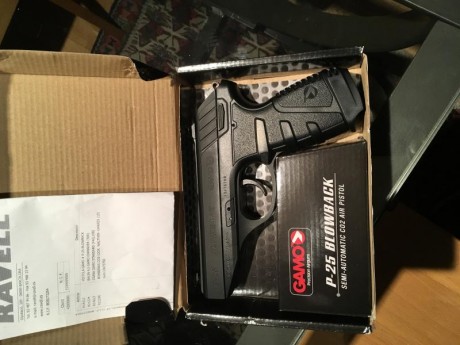 Vendo Gamo P-25 Blowback prácticamente nueva, la compre por capricho hace un año y la he usado 3 o 4 veces 01