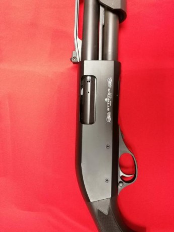 Buenas compañeros. 
Aquí os presento mi Stinger Tactical de corredera.  Una escopeta del calibre 12/76 11