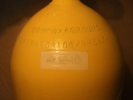 Botella de  8/2012, solo usada para cargar pcp, con su griferia y culote,
Retimbrado hasta 10/2018 , adjunto 01