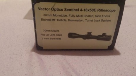 Vendo visor Vector Optic Mod sentinel 4-16x50E reticula IR R V mild dot, lo vendo xq tengo 2 y para cazar 00