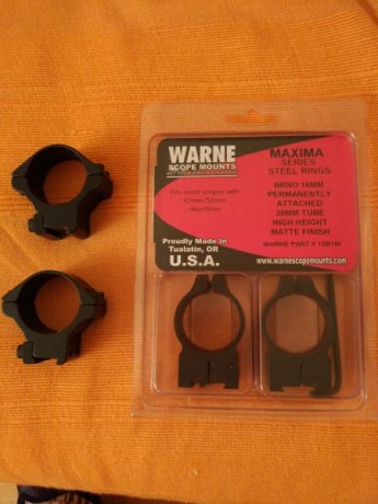 Vendo 2 juegos de anillas para visores de 30 mm de diámetro.

 HE MODIFICADO EL PRECIO, MIRAD EL SIGUIENTE 00