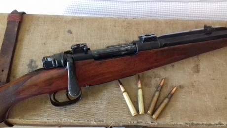 Se vende cerrojo 7x57 perfecto de maderas  y acero. Cañón  medio octogonal, cantonera inglesa,  monturas 60