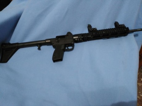 Se vende una Keltec sub 2000 del 9PB y cargadores de Glock 17, con el kit de guardamanos de Red Lion que 00