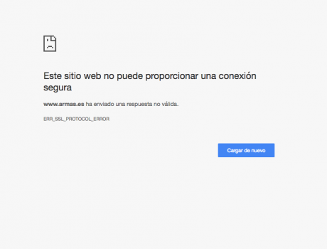 Estimados usuarios,

Recientemente hemos activado  el protocolo de seguridad SSL, que garantiza que Armas.es 00