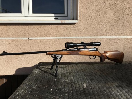Vendo mi estupendo rifle mauser 66sm 300 wm cañón equipado con magnaport.
Monogatillo con pelo francés.
Monturas 50