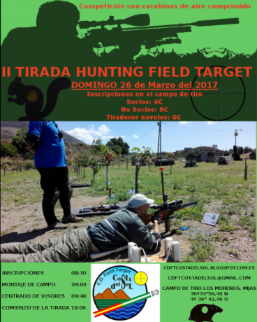 Hola a todos,

Desde el Club deportivo de Field Target Costa del Sol, ubicado en Mijas (Málaga) os invitamos 00