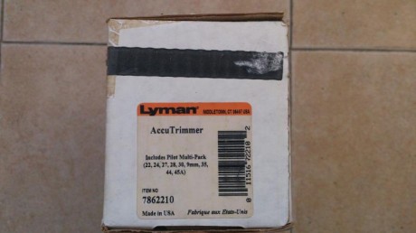 Hola, vendo un recortavainas Lyman modelo AccuTrimmer en excelente estado. Está en Madrid. El precio son 01