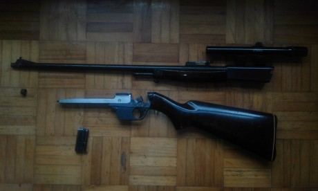 :helicopter: Carabina Unique X51Bis, calibre 22 Lr, buen estado general, estriado perfecto, con cañon 61