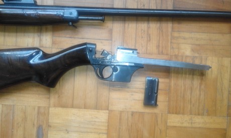 :helicopter: Carabina Unique X51Bis, calibre 22 Lr, buen estado general, estriado perfecto, con cañon 70