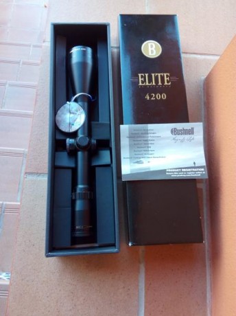 vendo visor bushnell elite 4200 2.5-10x50 con reticula iluminada en segundo plano focal,tubo de 30.
hecho 01