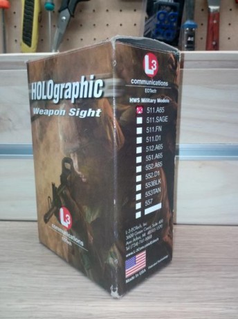 VENDIDO visor holográfico marca Eotech modelo 511.A65.
Con tapas de protección y leva de apriete rápido 02