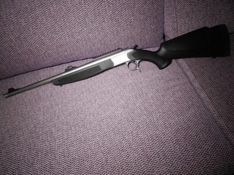 Precioso monotiro de última generación. Cañón de 20" flutado con acabado en acero inoxidable. Rosca 00