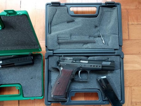 Muy buenas a todos pues lo dicho vendo mi tanfoglio limited de 9 mm con un carro del 22 L.R., 2 cargadores 02